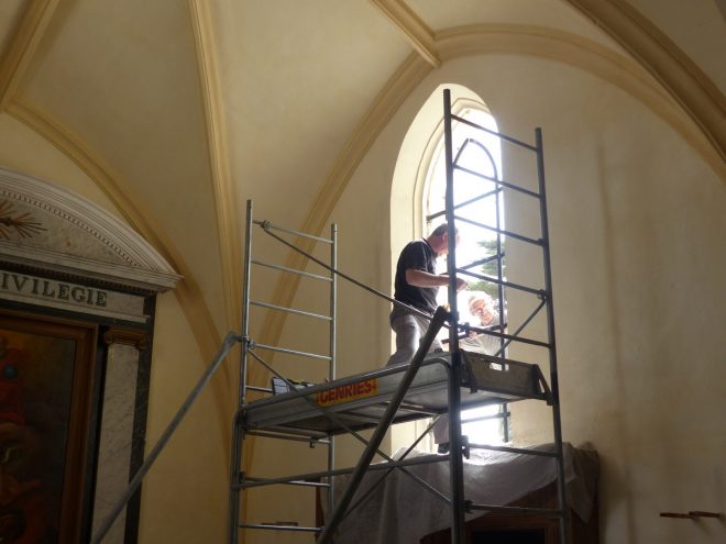 Ars-en-Ré - Travaux église - Vitraux - 14 juin 2018