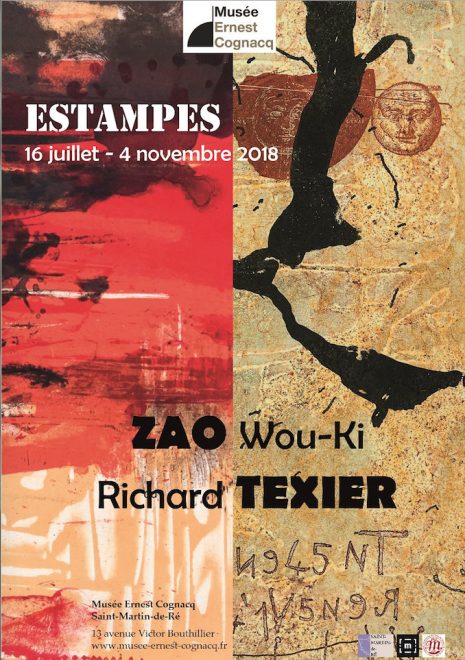 Affichette expo Zao Wou-Ki + Richard Texier - juillet à novembre 2018