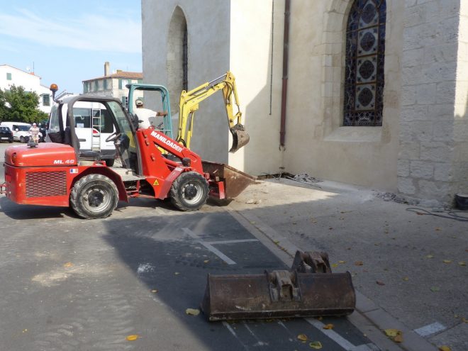 Ars-en-Ré - Eglise - Drainage 1ère phase Sud - 5 septembre 2018