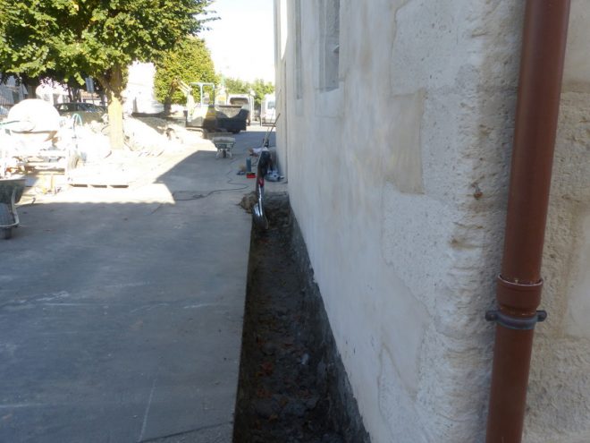 Ars-en-Ré - Eglise - Drainage 1ère phase Sud - 17 septembre 2018