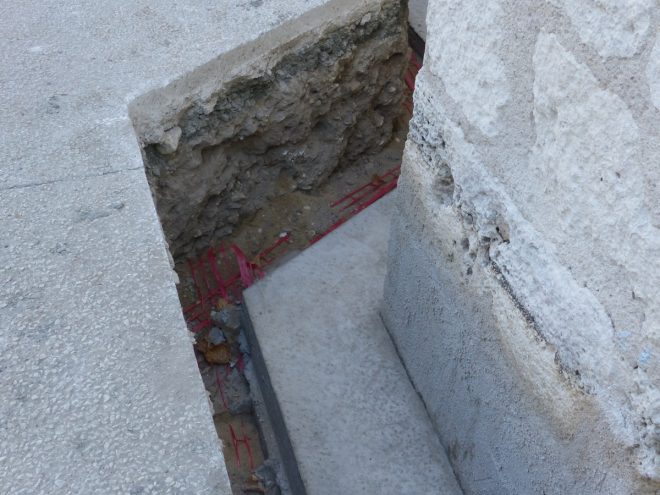 Eglise Ars - Travaux de drainage - Tranchées maçonnées - 17 septembre 2018