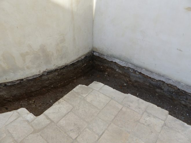 Eglise Ars - Travaux de drainage - Tranchées - 18 septembre 2018