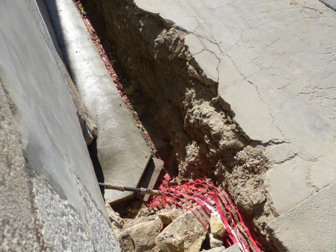 Eglise Ars - Travaux de drainage - Préparation - 25 septembre 2018