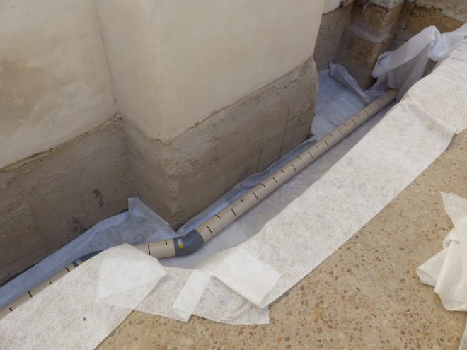 Eglise Ars - Travaux de drainage - Drain - 25 septembre 2018