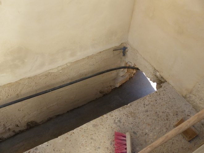 Eglise Ars - Travaux de drainage - Préparation - 25 septembre 2018