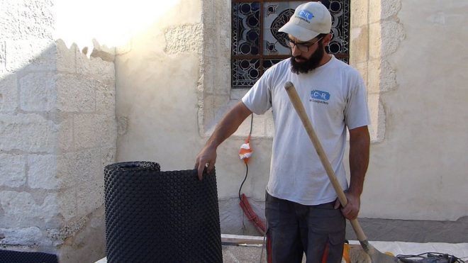 Eglise Ars - Travaux de drainage - Préparation - 25 septembre 2018