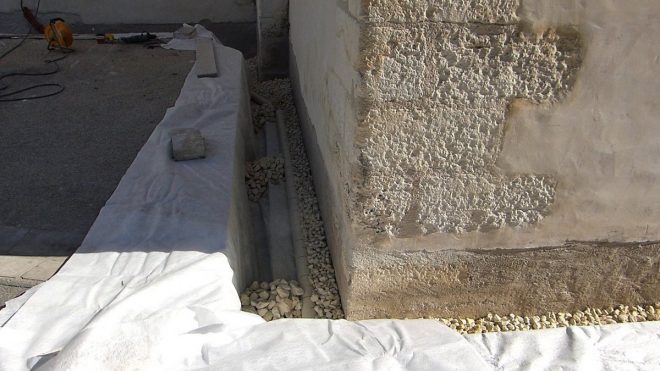 Eglise Ars - Travaux de drainage - Drain - 25 septembre 2018