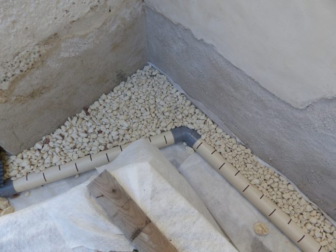 Eglise Ars - Travaux de drainage - Drain - 25 septembre 2018