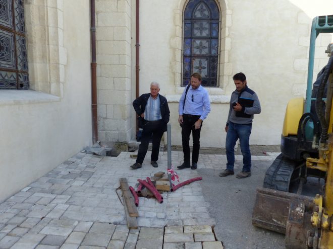 Eglise Ars - Travaux de drainage - Démolition - 8 octobre 2018