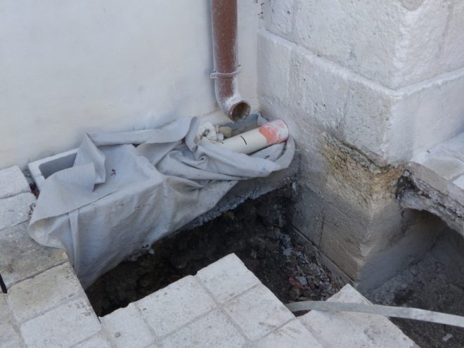 Eglise Ars - Travaux de drainage - Paratonnerre - 8 octobre 2018