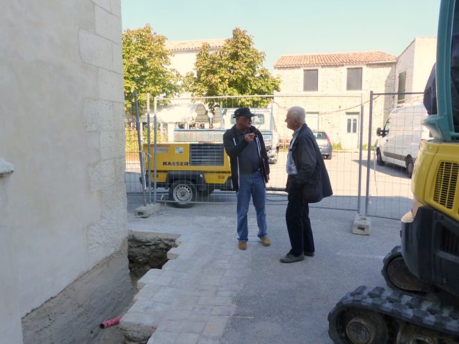 Eglise Ars - Travaux de drainage - Tranchées - 8 octobre 2018