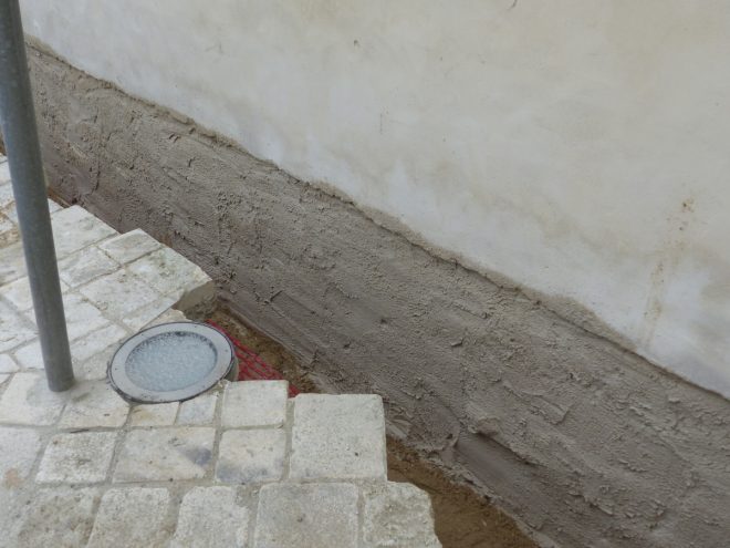 Eglise Ars - Travaux de drainage - Tranchées - 15 octobre 2018