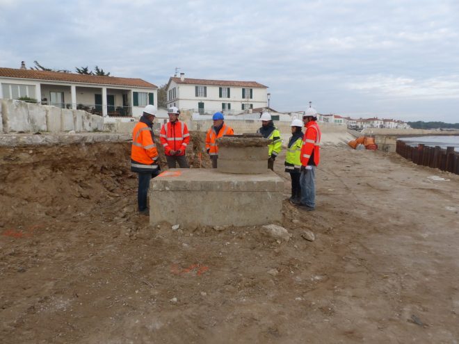 Rivedoux-Plage - Travaux digue - Equipe - 18 octobre 2018