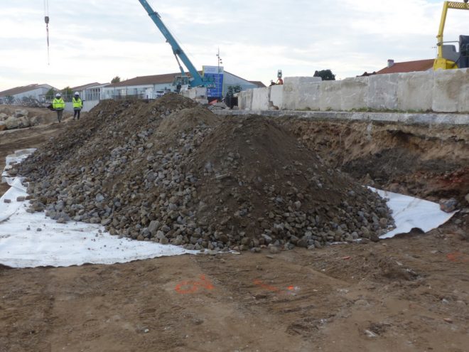 Rivedoux-Plage - Travaux digue - Muret droit - 18 octobre 2018