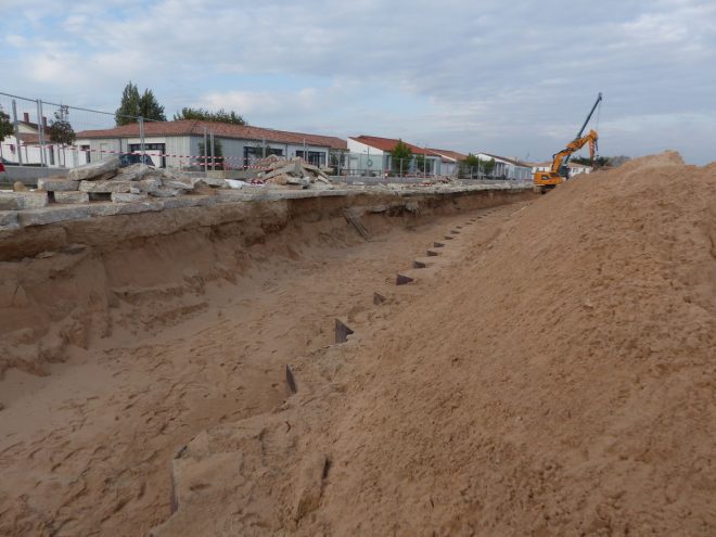 Rivedoux-Plage - Travaux digue - Sable - 18 octobre 2018