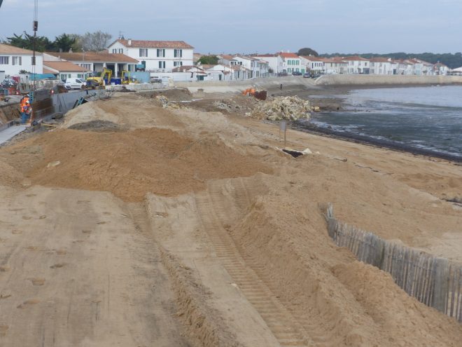 Rivedoux-Plage - Travaux digue - Sable - 18 octobre 2018