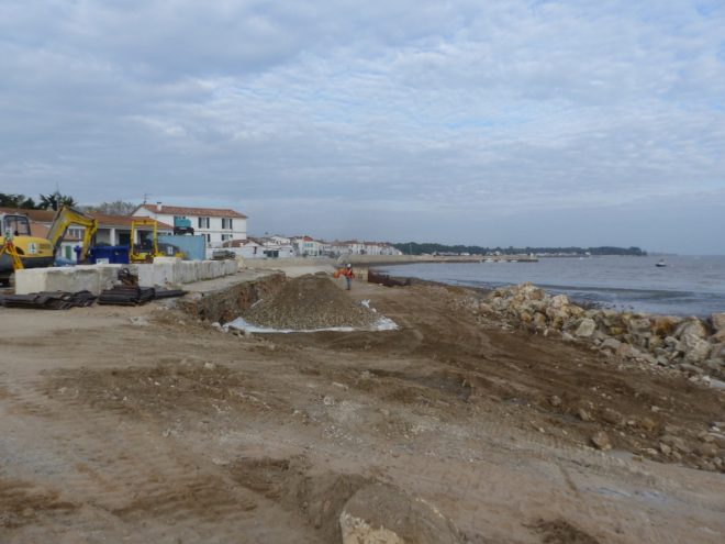 Rivedoux-Plage - Travaux digue - Muret droit - 18 octobre 2018
