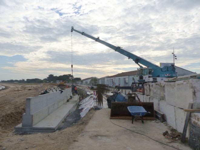 Rivedoux-Plage - Travaux digue - Muret droit - 18 octobre 2018