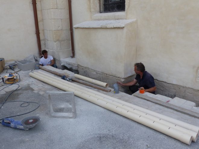 Eglise Ars - Travaux de drainage - Drain - 18 octobre 2018