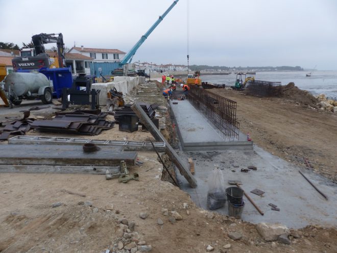 Rivedoux-Plage - Travaux digue -Muret gauche - 25 octobre 2018