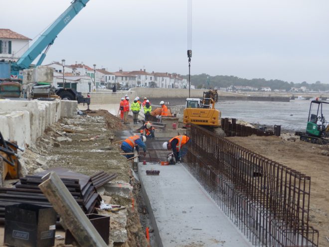 Rivedoux-Plage - Travaux digue -Muret gauche - 25 octobre 2018
