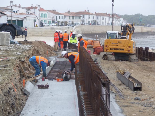 Rivedoux-Plage - Travaux digue -Muret gauche - 25 octobre 2018