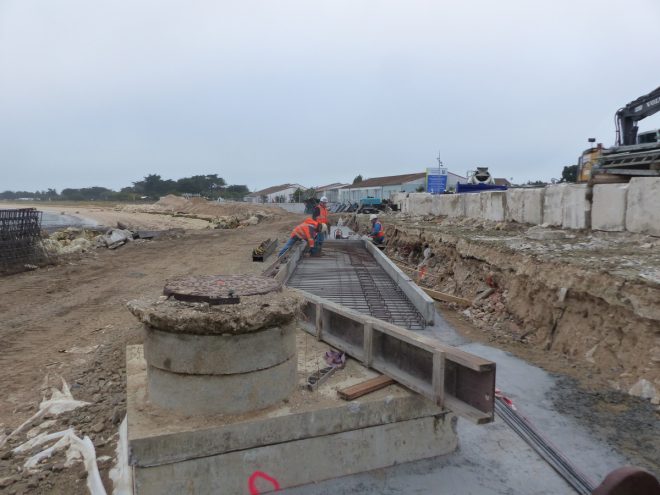 Rivedoux-Plage - Travaux digue -Muret gauche - 25 octobre 2018