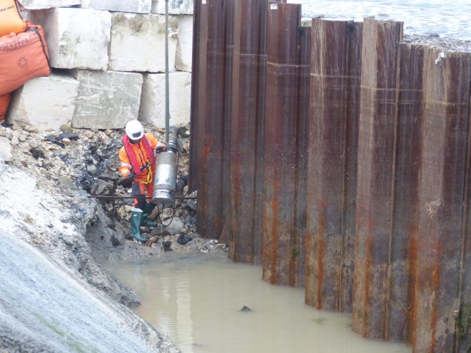 Rivedoux-Plage - Travaux digue - 25 octobre 2018