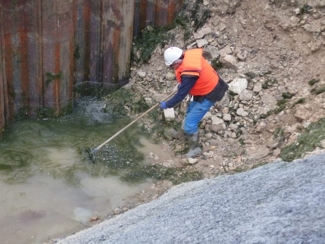 Rivedoux-Plage - Travaux digue - Pompage - 25 octobre 2018