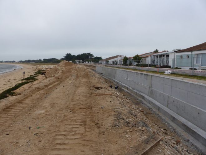 Digue de Rivedoux - Muret côté droit - 25 octobre 2018