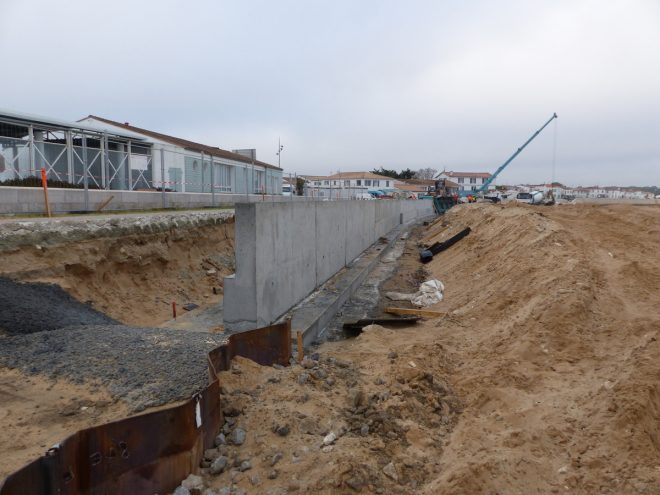 Digue de Rivedoux - Muret côté droit - 25 octobre 2018