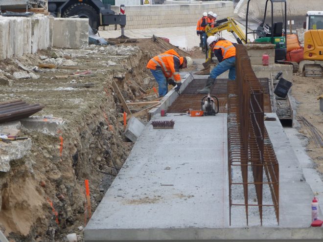 Rivedoux-Plage - Travaux digue -Muret gauche - 25 octobre 2018