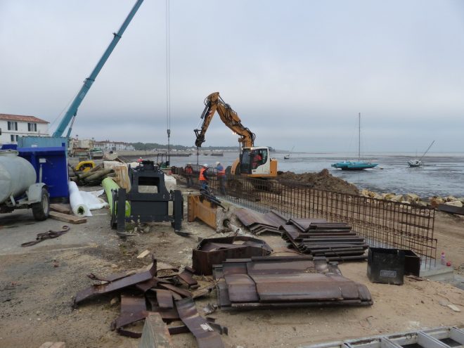 Rivedoux-Plage - Travaux digue -Muret gauche - 25 octobre 2018