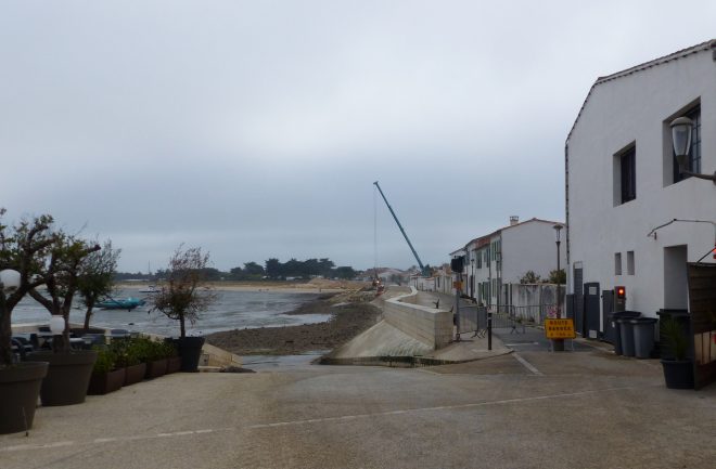 Rivedoux-Plage - Travaux digue - Muret gauche - 25 octobre 2018