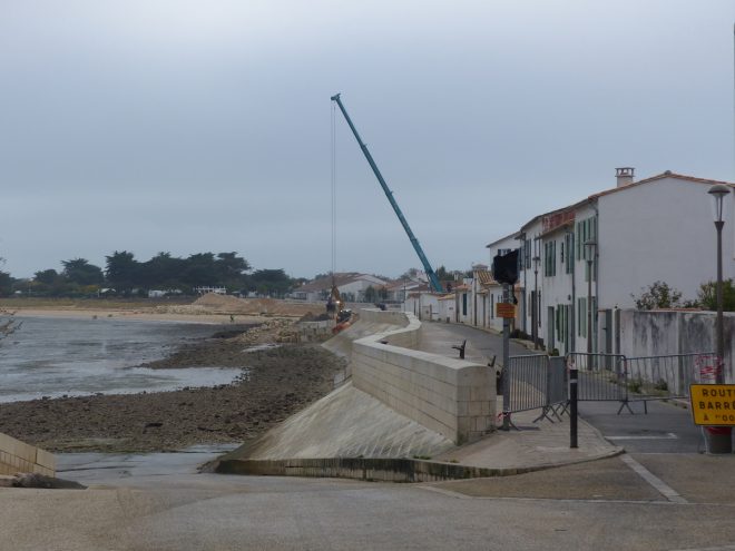 Rivedoux-Plage - Travaux digue - Muret gauche - 25 octobre 2018