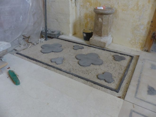 Eglise Ars - Sols intérieurs - Essais - 29 octobre 2018