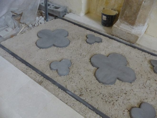 Eglise Ars - Sols intérieurs - Essais - 29 octobre 2018