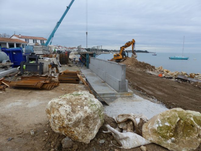 Rivedoux-Plage - Travaux digue -Muret gauche - 31 octobre 2018