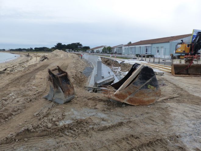 Rivedoux-Plage - Travaux digue -Muret droit - 31 octobre 2018