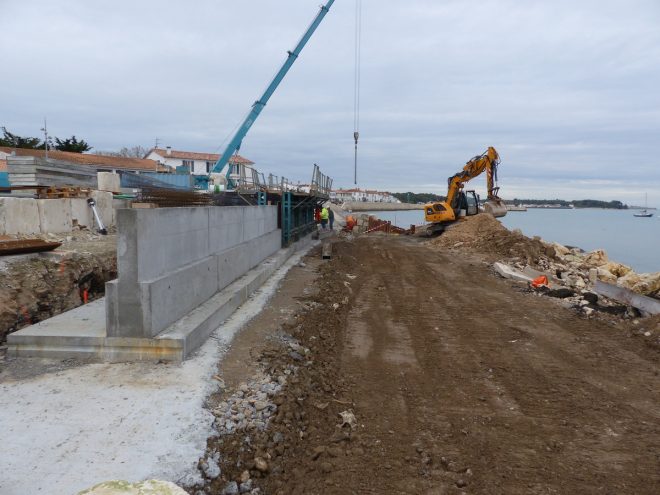 Rivedoux-Plage - Travaux digue -Muret gauche - Muret côté gauche - 31 octobre 2018