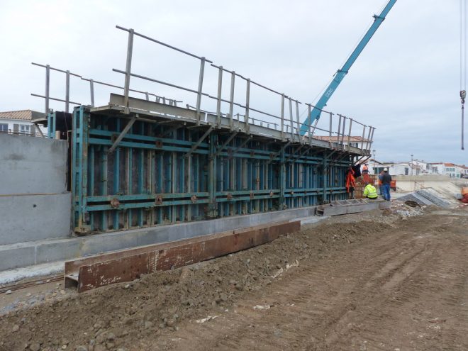 Rivedoux-Plage - Travaux digue -Muret gauche - 31 octobre 2018