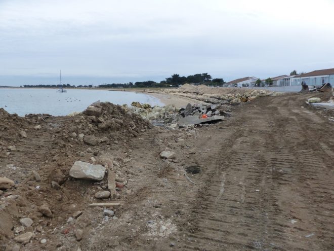 Rivedoux-Plage - Travaux digue -Muret droit - 31 octobre 2018