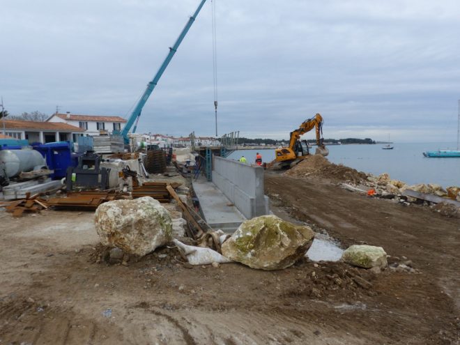 Rivedoux-Plage - Travaux digue -Muret gauche - 31 octobre 2018