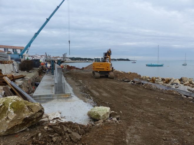 Rivedoux-Plage - Travaux digue -Muret gauche - 31 octobre 2018