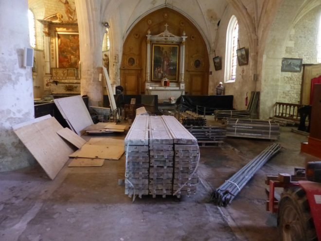Eglise Ars - Echaffaudages - 6 novembre 2018