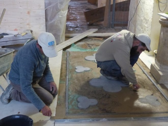 Eglise Ars - Sols intérieurs - Essais - 7 novembre 2018