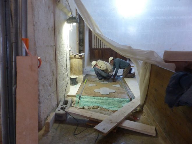 Eglise Ars - Sols intérieurs - Essais - 7 novembre 2018