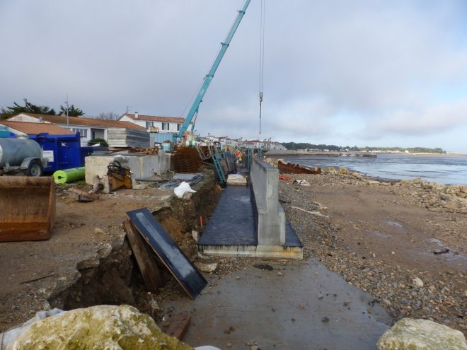 Rivedoux-Plage - Travaux digue -Muret gauche - 8 novembre 2018