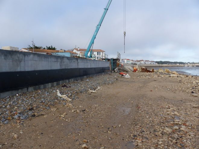 Rivedoux-Plage - Travaux digue -Muret gauche - 8 novembre 2018