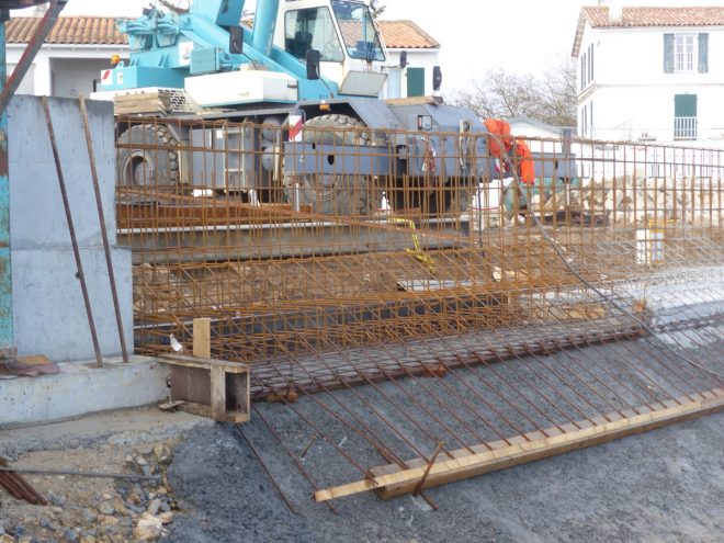 Rivedoux-Plage - Travaux digue -Muret gauche - 8 novembre 2018